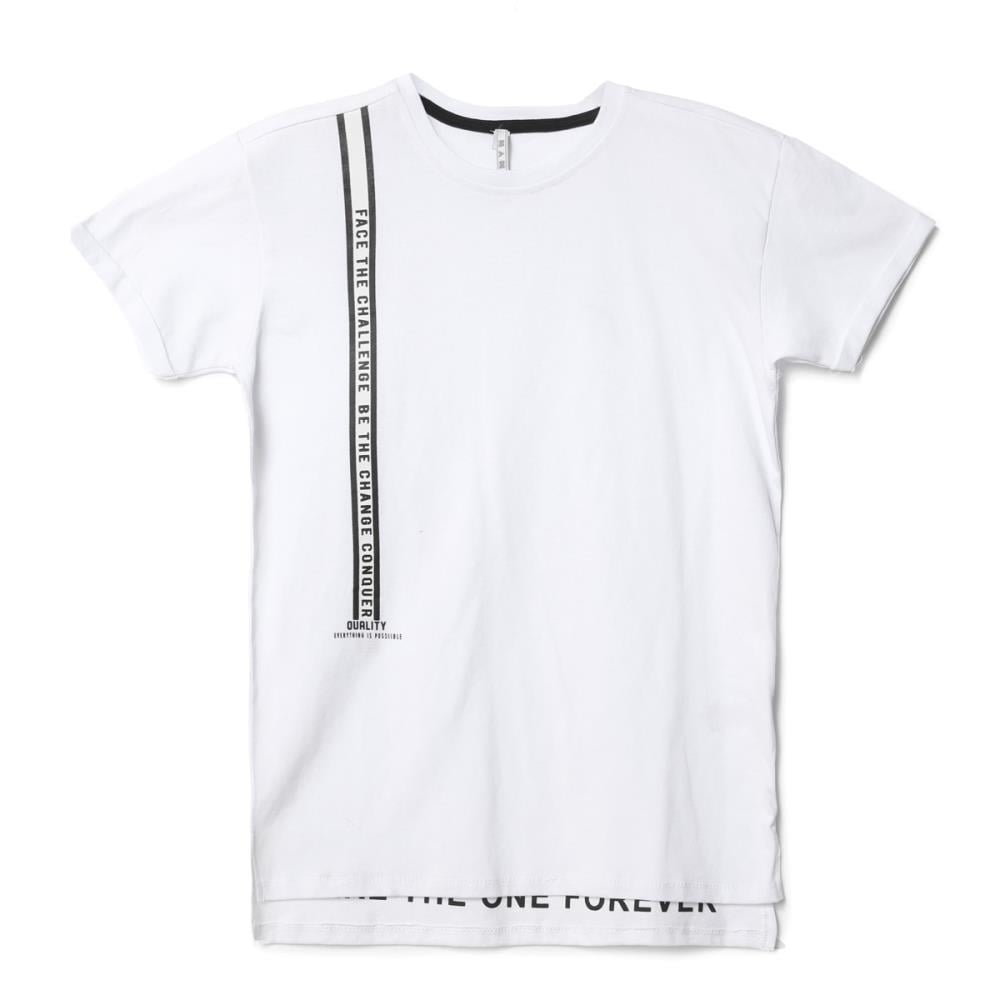 122343Erkek Garson Baskılı T-Shirt 6-16 Yaş