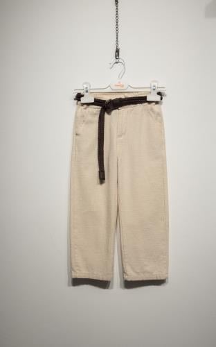 125205Erkek Garson Cotton Örme Kemerli Pantolon 6-16 Yaş
