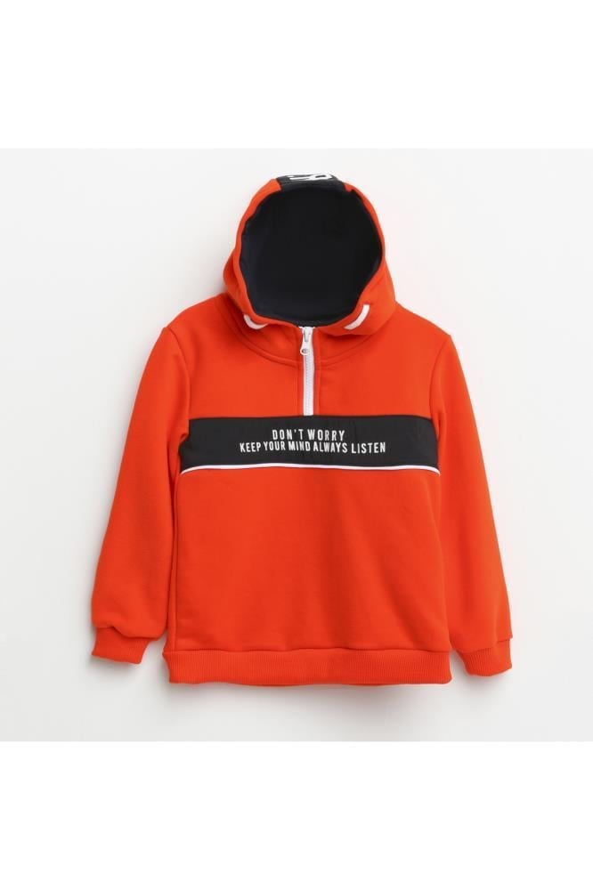 321346Erkek Garson Kapşonlu Sweatshirt 6-16 Yaş