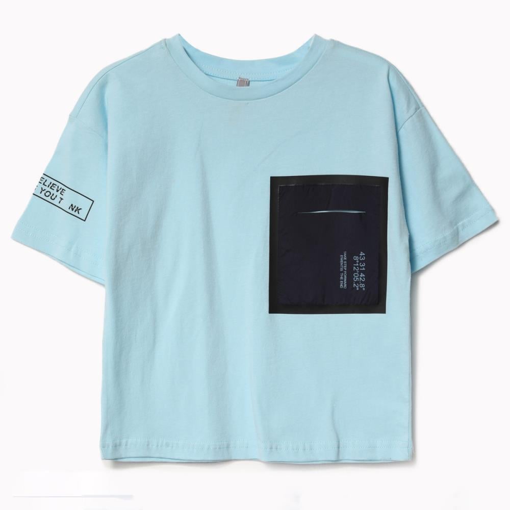 122360Erkek Garson Kesik Cep T-Shirt 6-16 Yaş