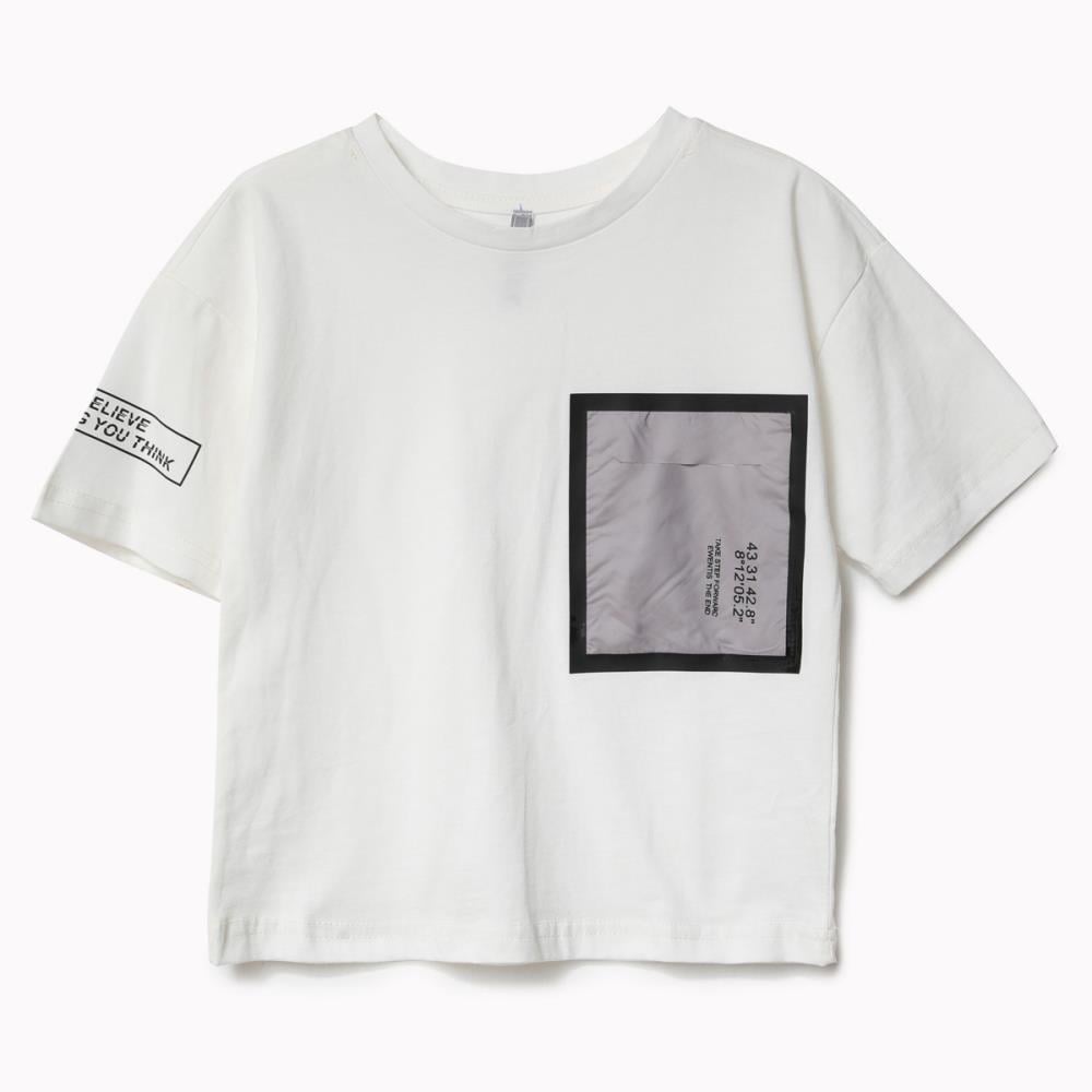 122360Erkek Garson Kesik Cep T-Shirt 6-16 Yaş