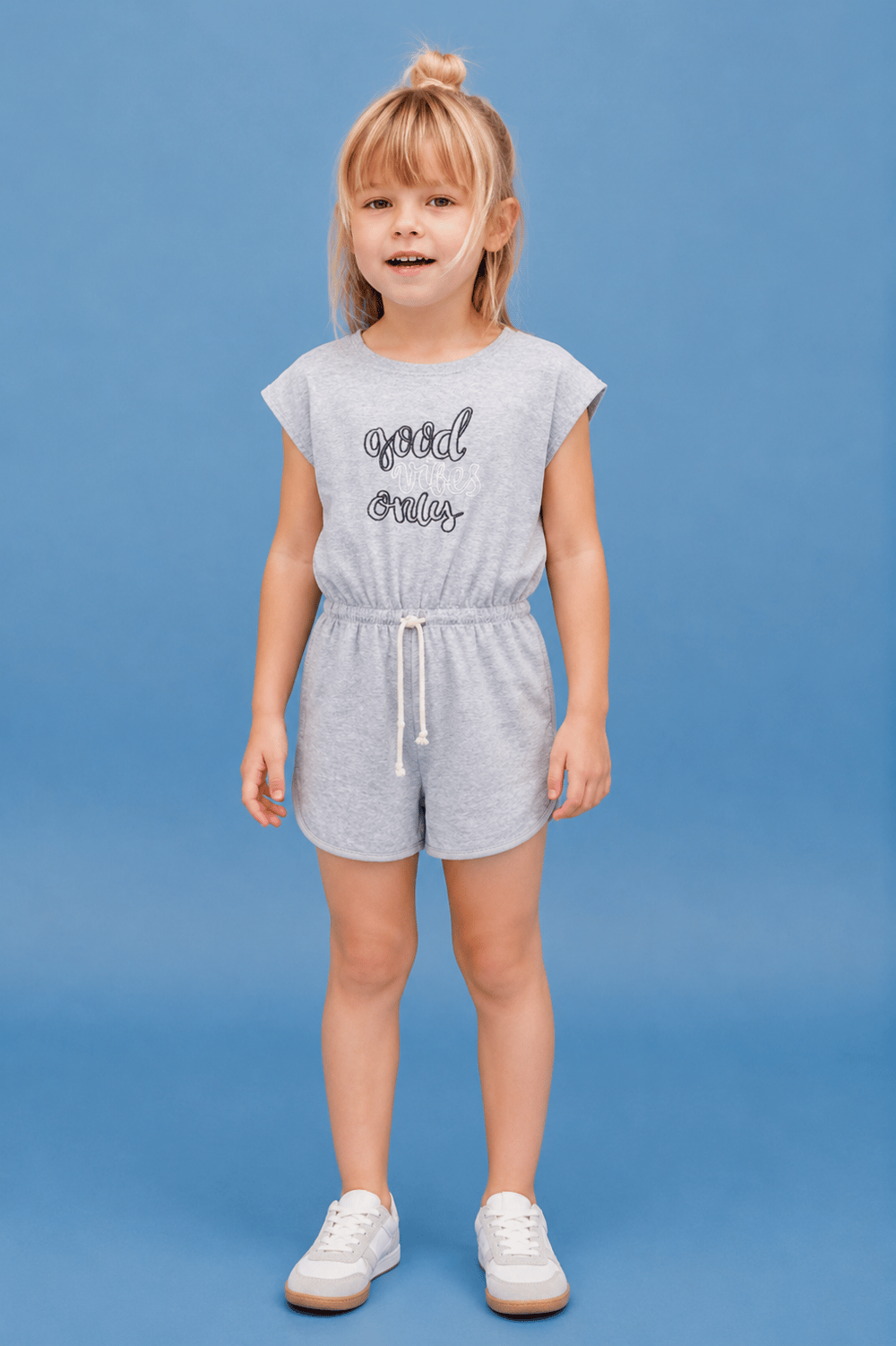 Girls Terry Short Sleeve Romper with Shorts Ages 1–5 – 222818