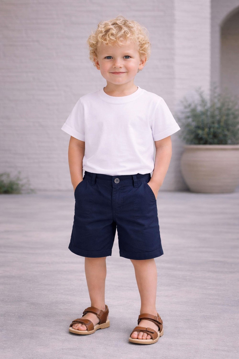Boys Gabardine Shorts Ages 1–5 – 124202