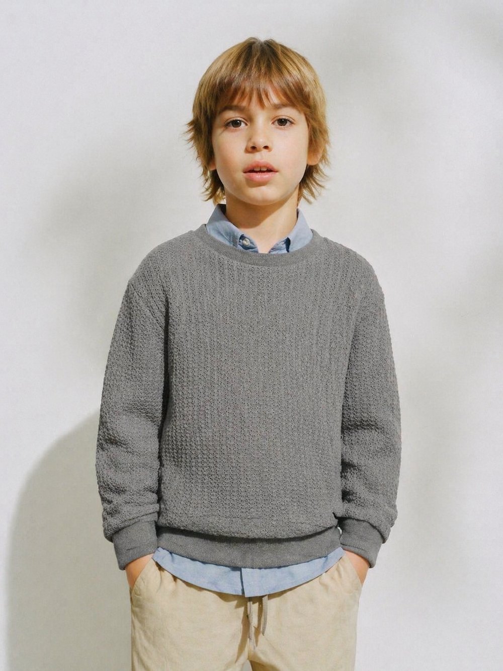 325329Erkek Çocuk Triko Örgü Sweatshirt 9-14 Yaş -325329