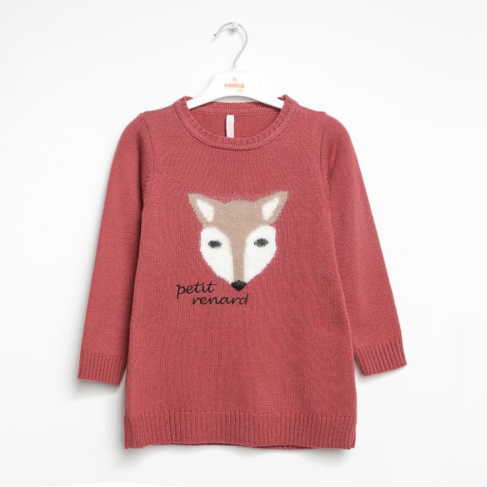 422405Kız Çocuk Animal Triko Kazak 1-5 Yaş