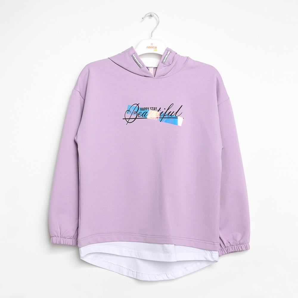 422312Kız Çocuk Kapşonlu Sweatshirt 1-5 Yaş