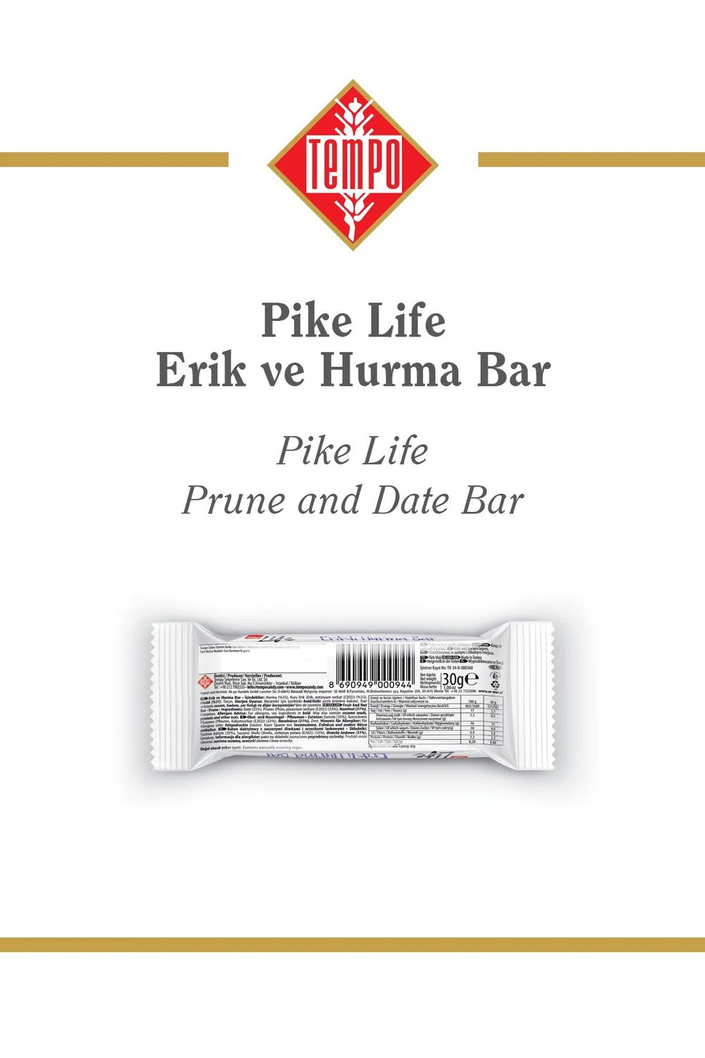 Erik Hurma Fındık Bar 30 g x 12 Adet