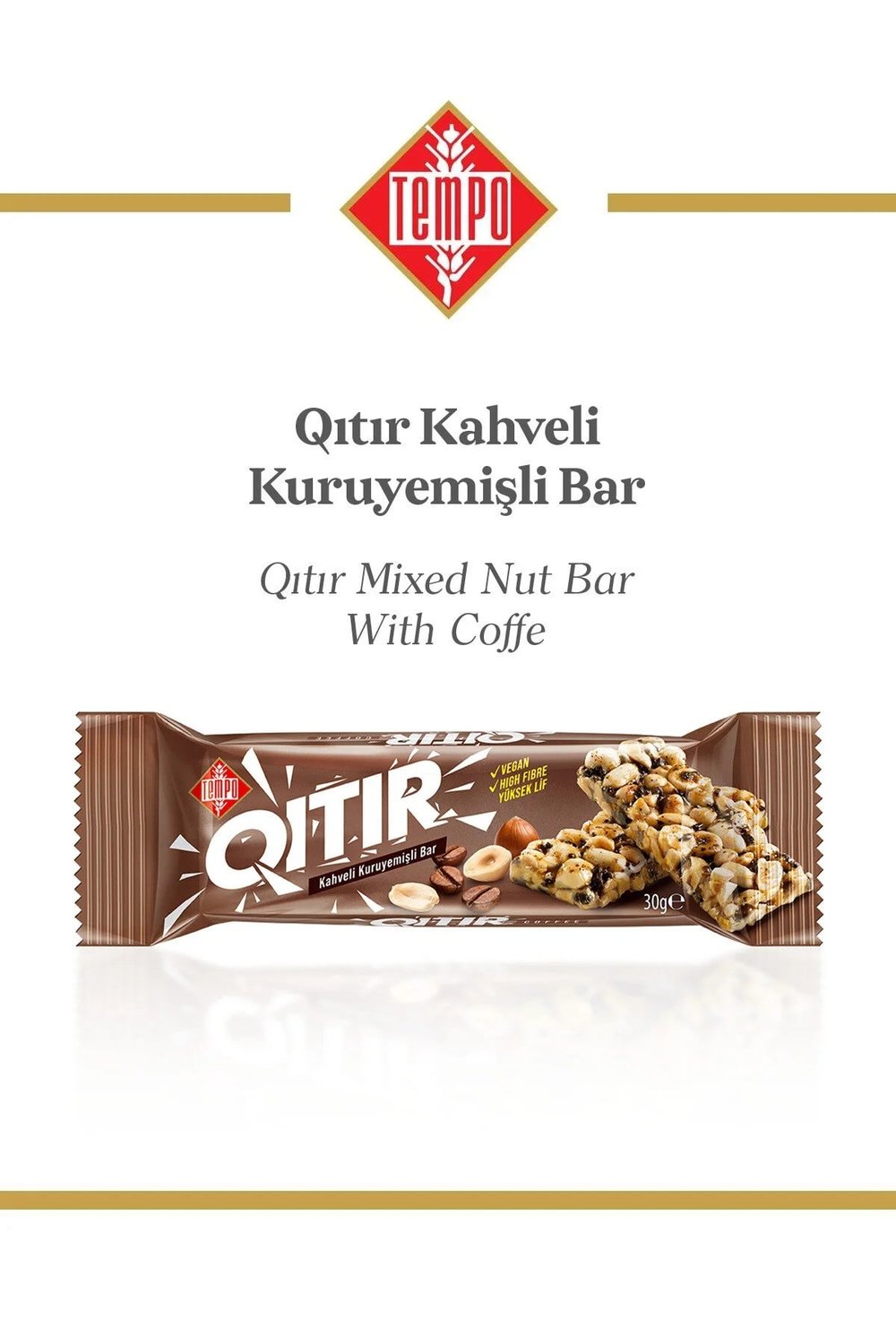 Kahveli Kuruyemişli Bar 30 g X 12 Adet