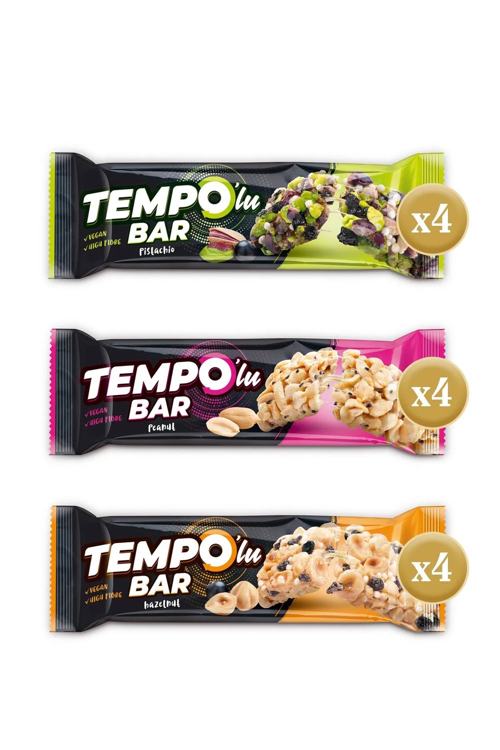 Tempolu Bar Karma Kutu x 12 Adet (3 Çeşit)