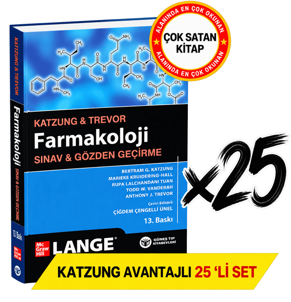0	Katzung & Trevor Farmakoloji Sınav ve Gözden Geçirme (13. Baskı) Avantajlı 25'li SET