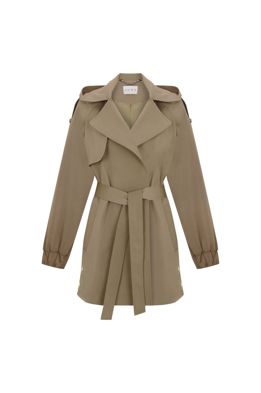 BISCUIT TRENCH COAT - SHORT