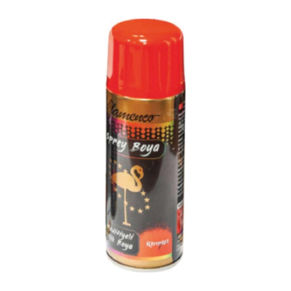 FLAMENCO 400 Ml Modifiyeli Parlak Sprey Akrilik Boya Hızlı Kuruma Özelliği Yeni Tarihli Kırmızı
