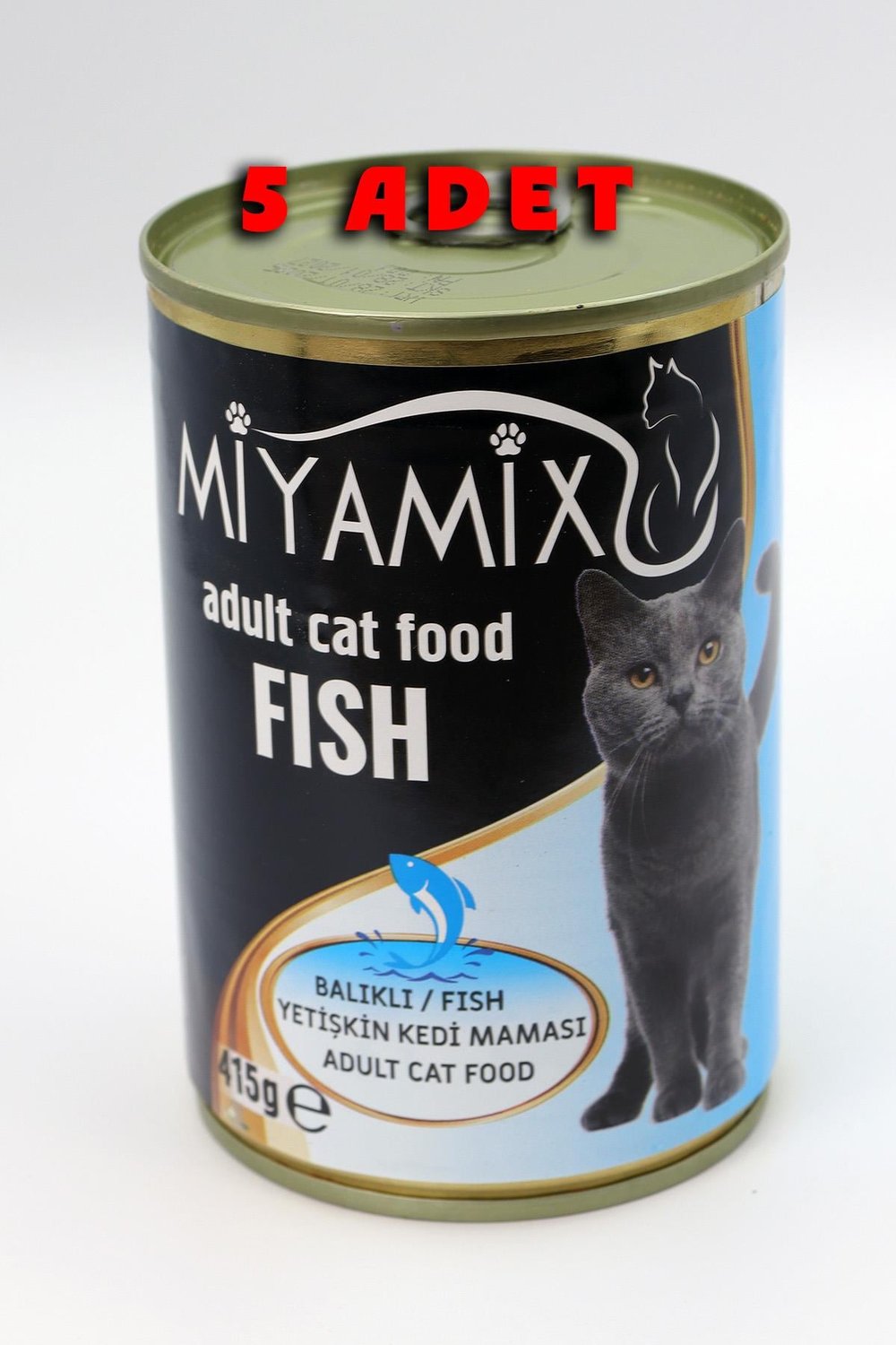 Miyamix Balıklı Yetişkin Kedi Yaş Mama 415gr 5 Adet