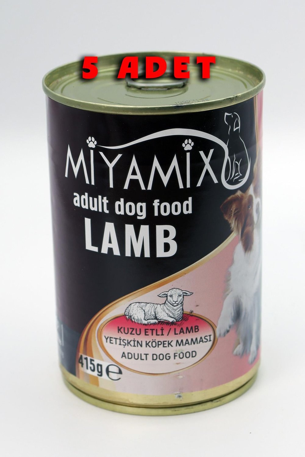 Miyamix Kuzu Etli Yetişkin Köpek Yaş Mama 415gr 5 Adet
