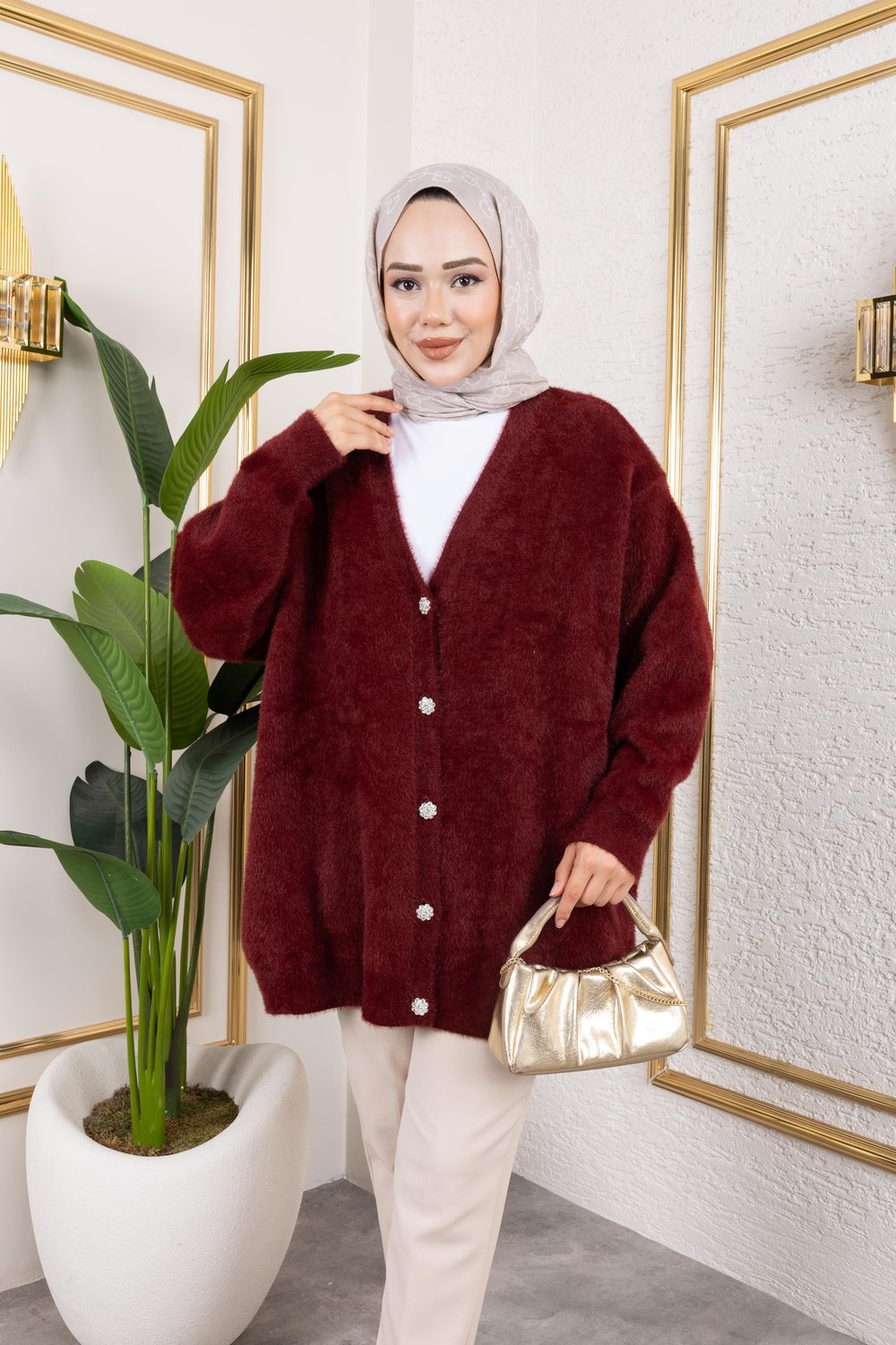 Angora Hırka | Bordo