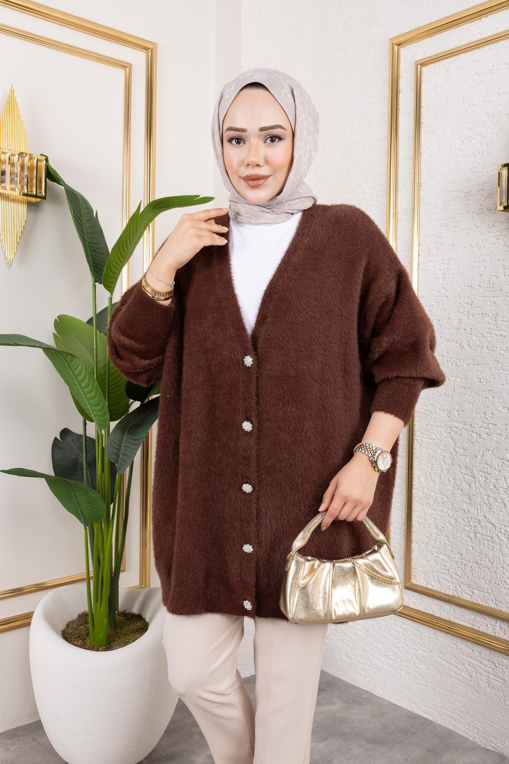 Angora Hırka | Kahverengi