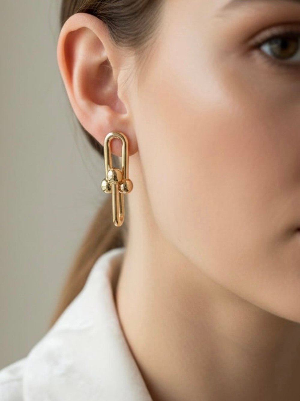 Gold Tffny Küpe