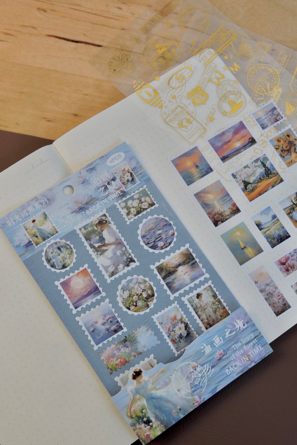 Nova Crafts 2 Pul Sayfası ve 2 Şeffaf Sticker Sayfalı Set ( 4 Sayfa )