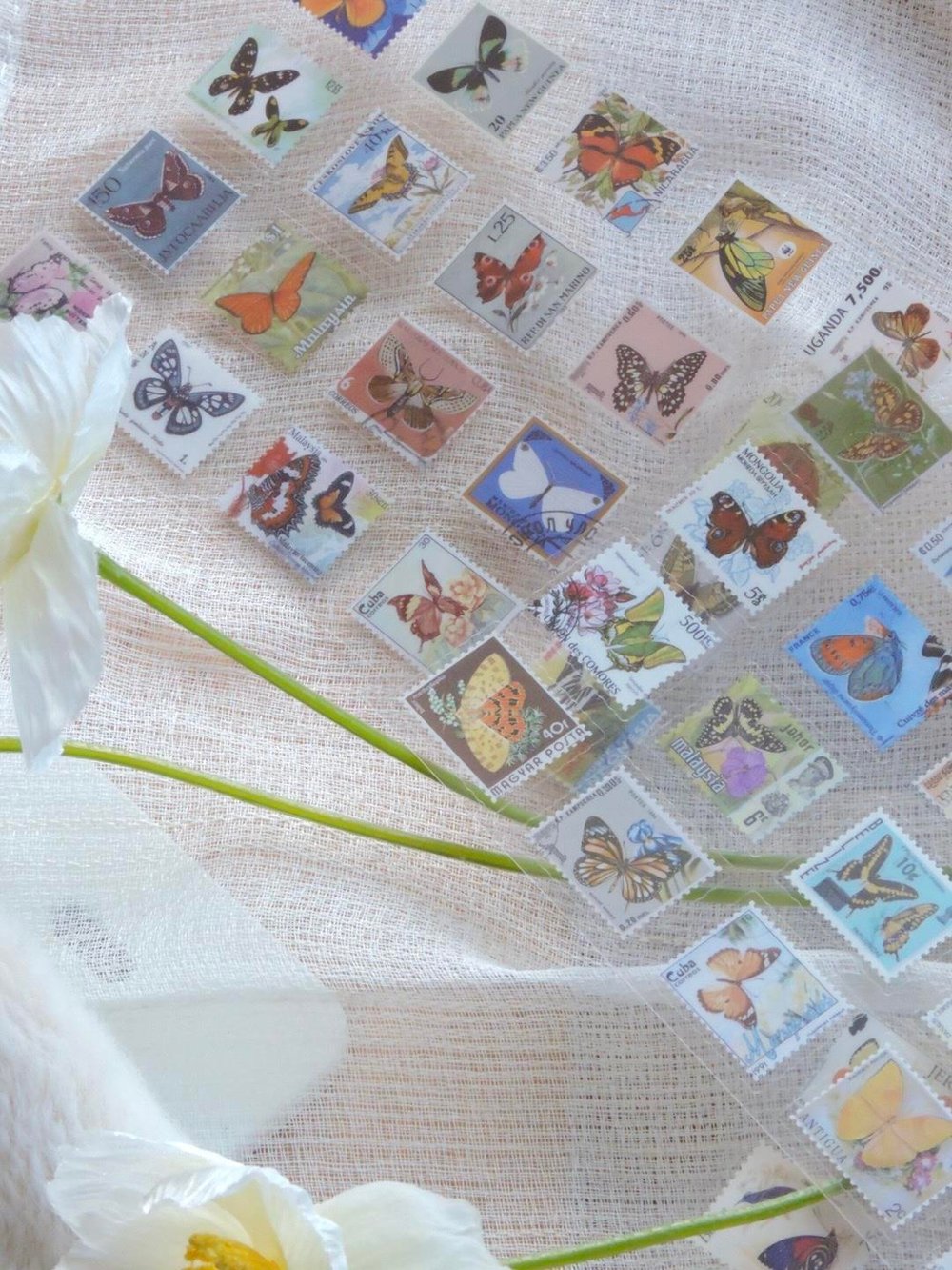 Nova Crafts Butterfly Temalı mini PUL Sticker Seti 160 STICKER (8 sayfa)