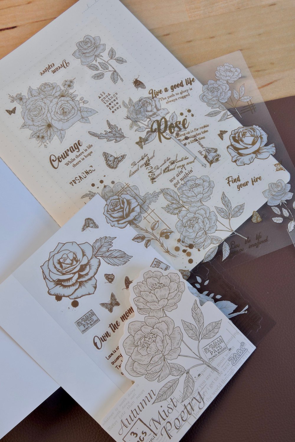 Nova Crafts Kahve Şeffaf Sticker Paketi ( 3 Sayfa )