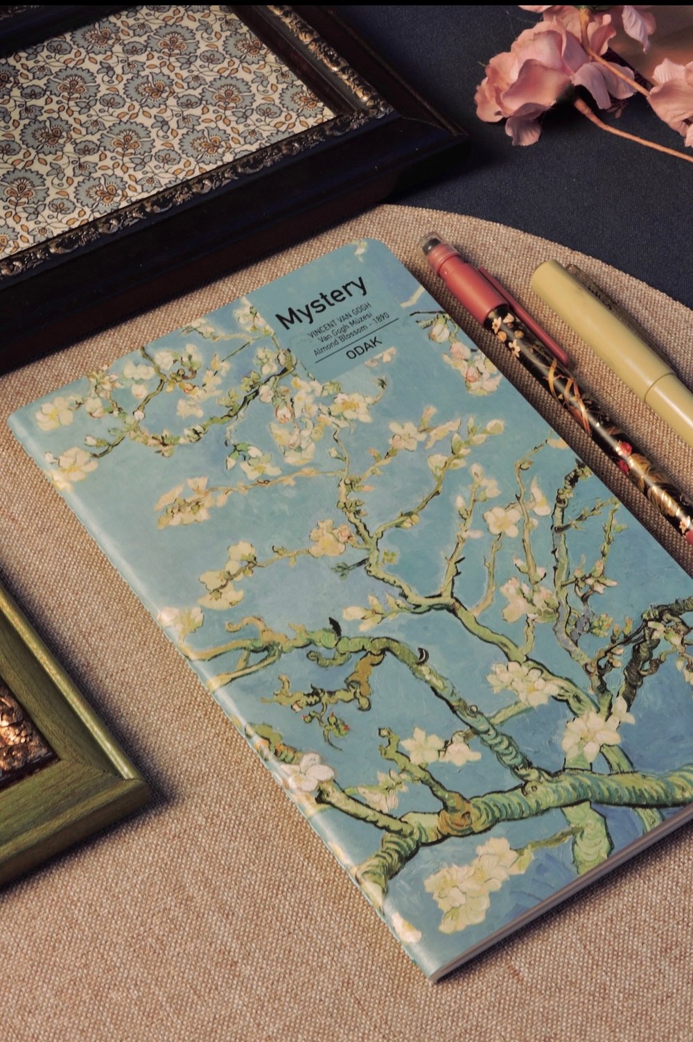 Nova Crafts Orta Boy Van Gogh Almond Blossom Temalı Çizgisiz Defter