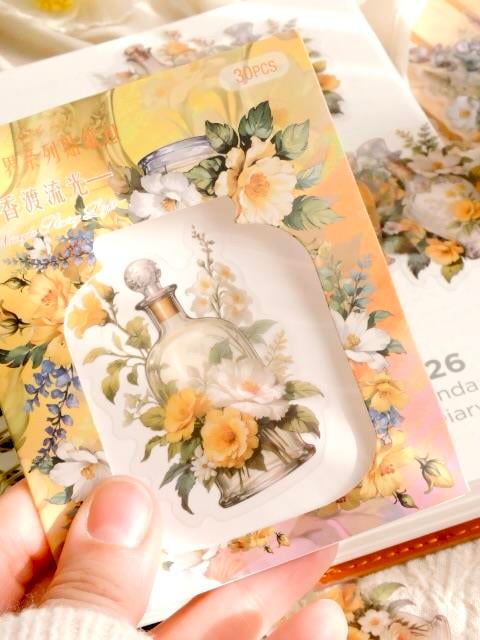Nova Crafts Sarı Şişeler 30 adet sticker