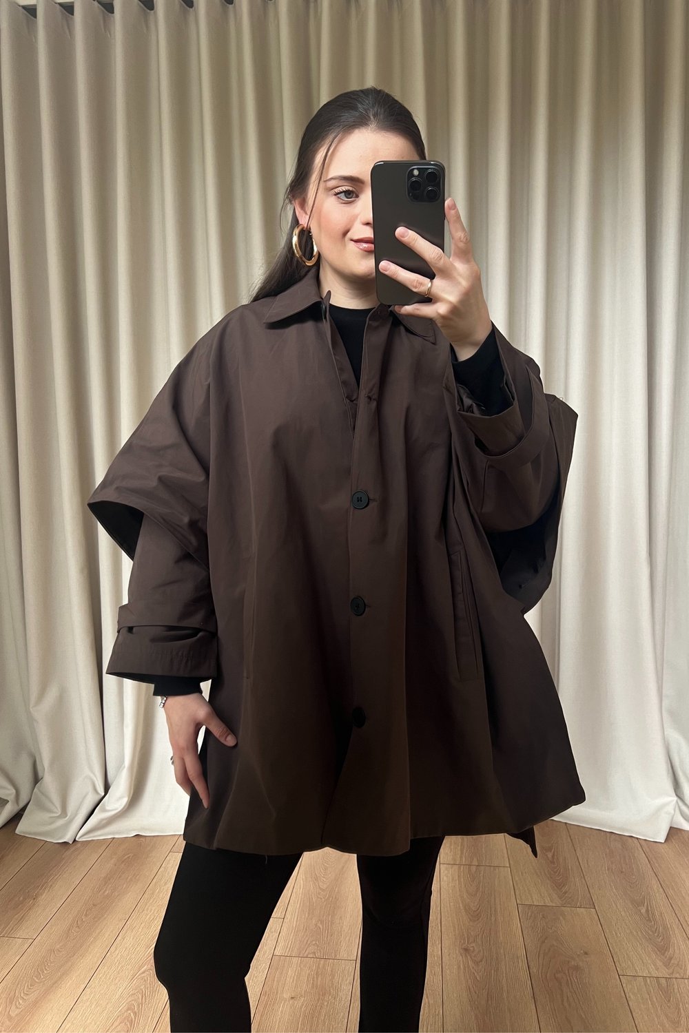 Kahverengi Panço Model Trençkot