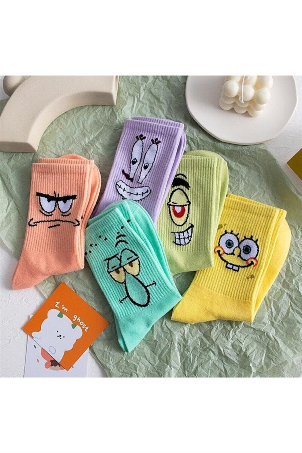 Unisex Desenli Kolej Çorap 5li Extra Rahat