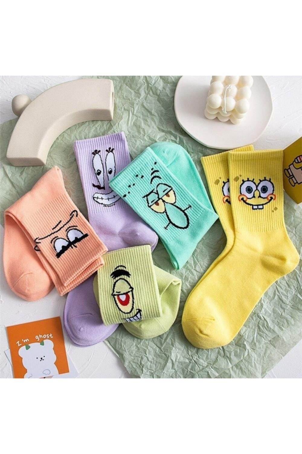 Unisex Desenli Kolej Çorap 5li Extra Rahat