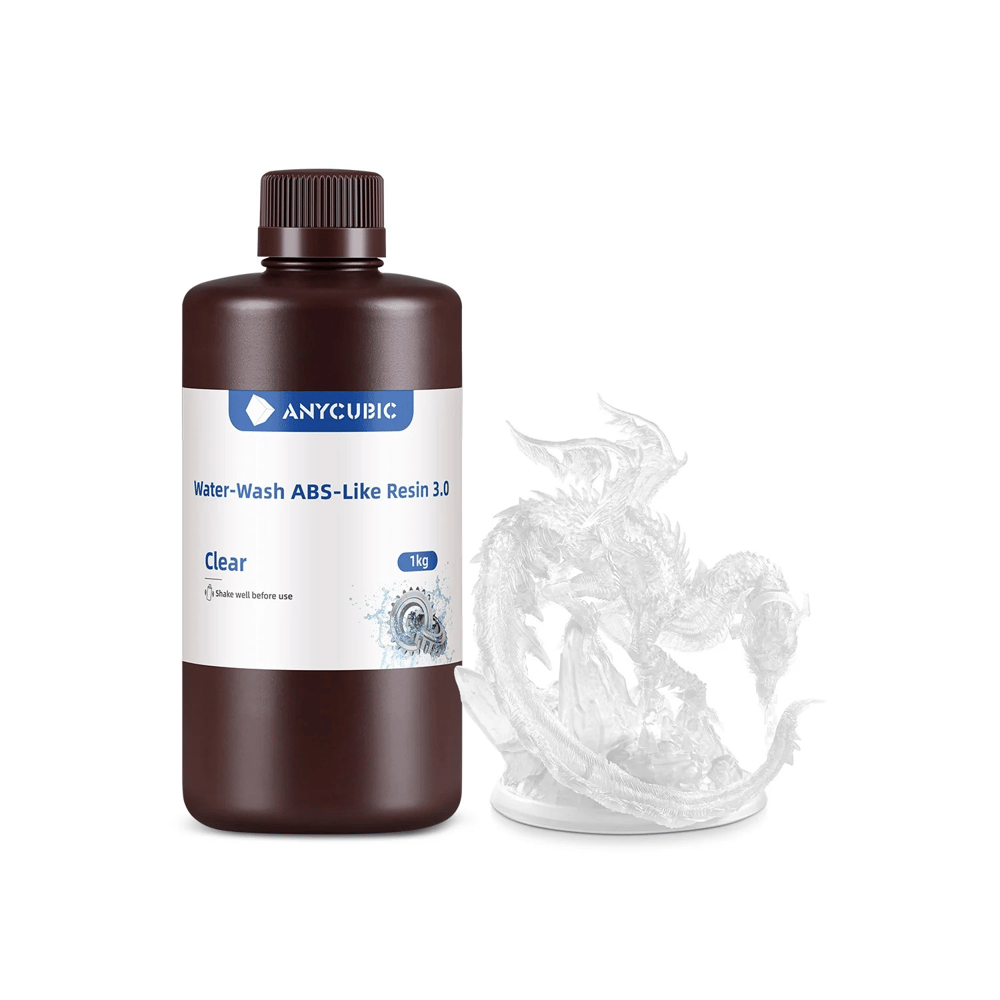ANYCUBİC WATER WASH ABS LİKE REÇİNE 3.0 1 KG ŞEFFAF