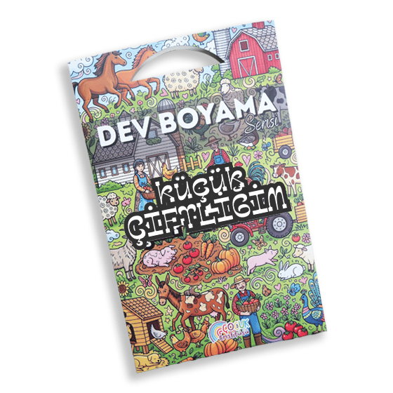 Küçük Çiftliğim - Dev Boyama Kağıdı (100x70 cm) - Çocuklar İçin Eğitici Sanat Etkinliği, 200gr Kalın Kağıt