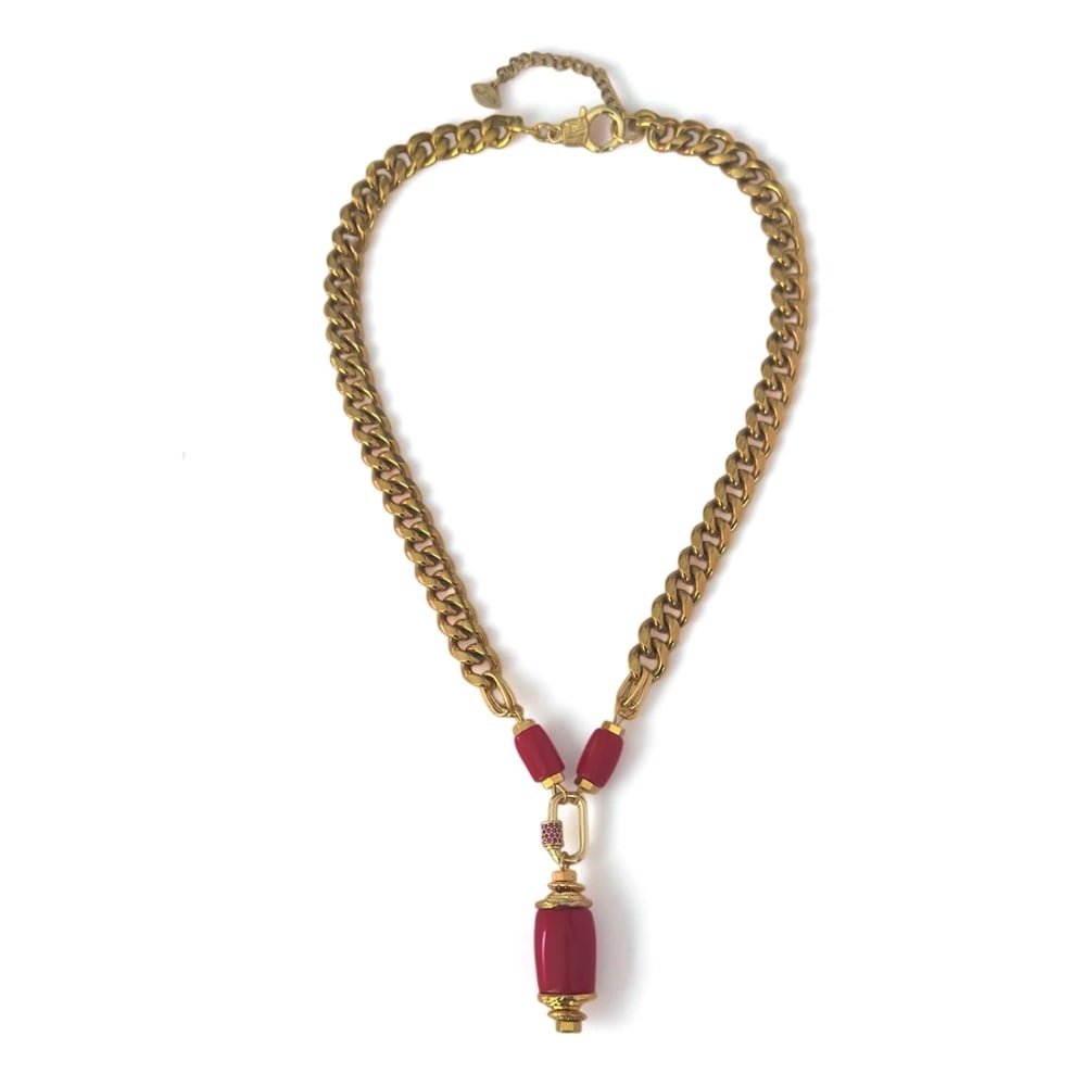 Carmine Red Mercan Kolye