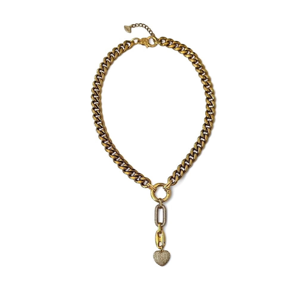Golden Heart Chain Kolye