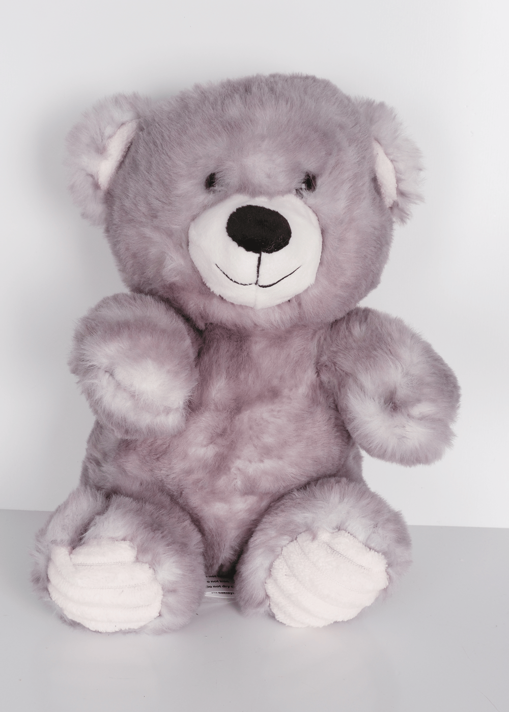 23 cm Yavru Ayıcık Şekilli Peluş Oyuncak Gri Beyaz