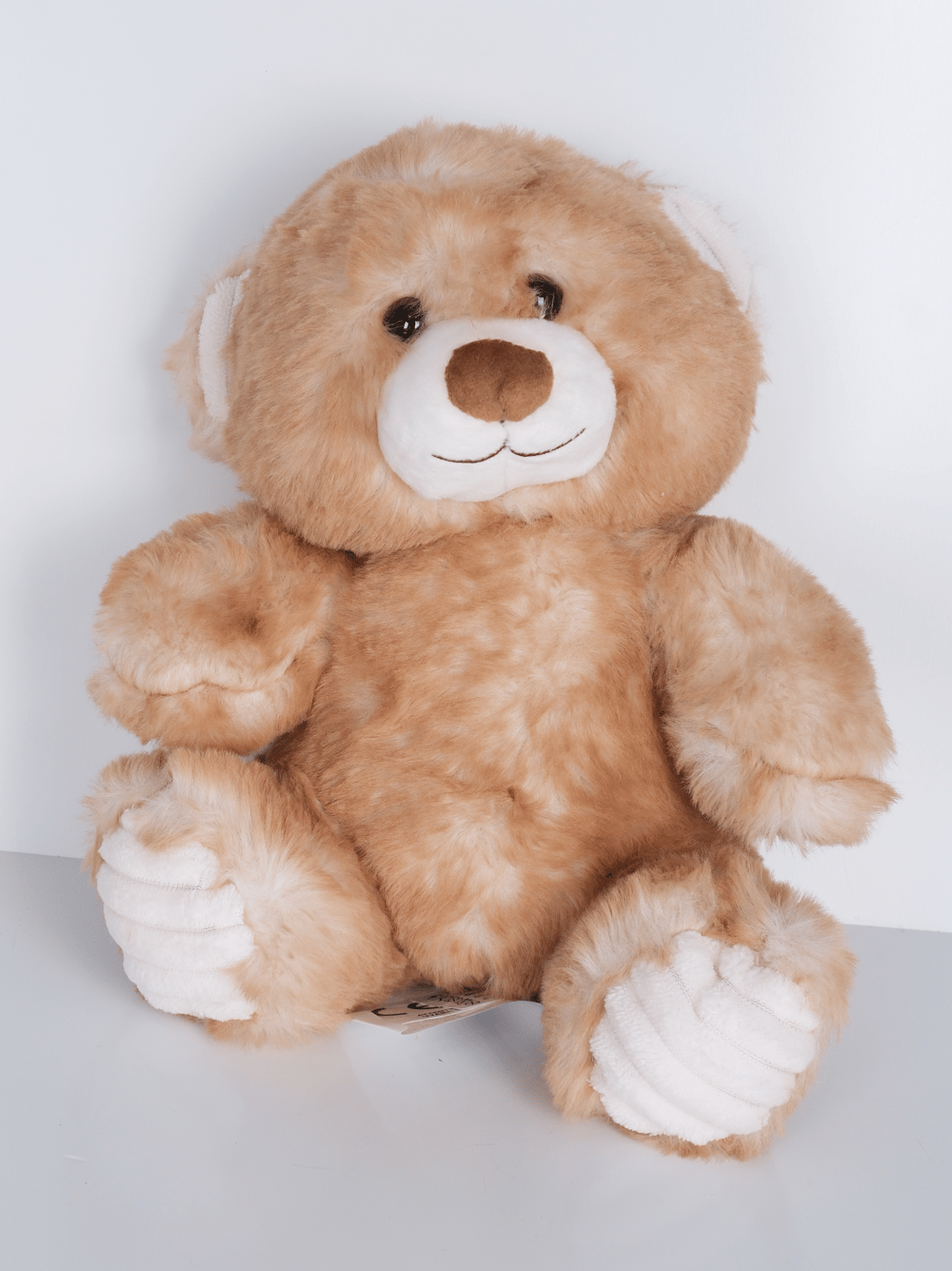 23 cm Yavru Ayıcık Şekilli Peluş Oyuncak Kahverengi Beyaz