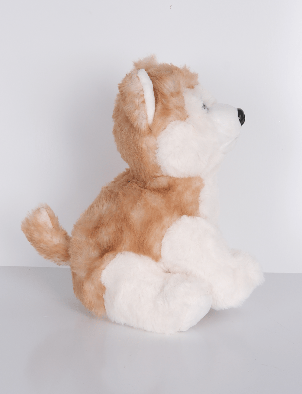 23 cm Yavru Köpek Şekilli Peluş Oyuncak Kahverengi Beyaz