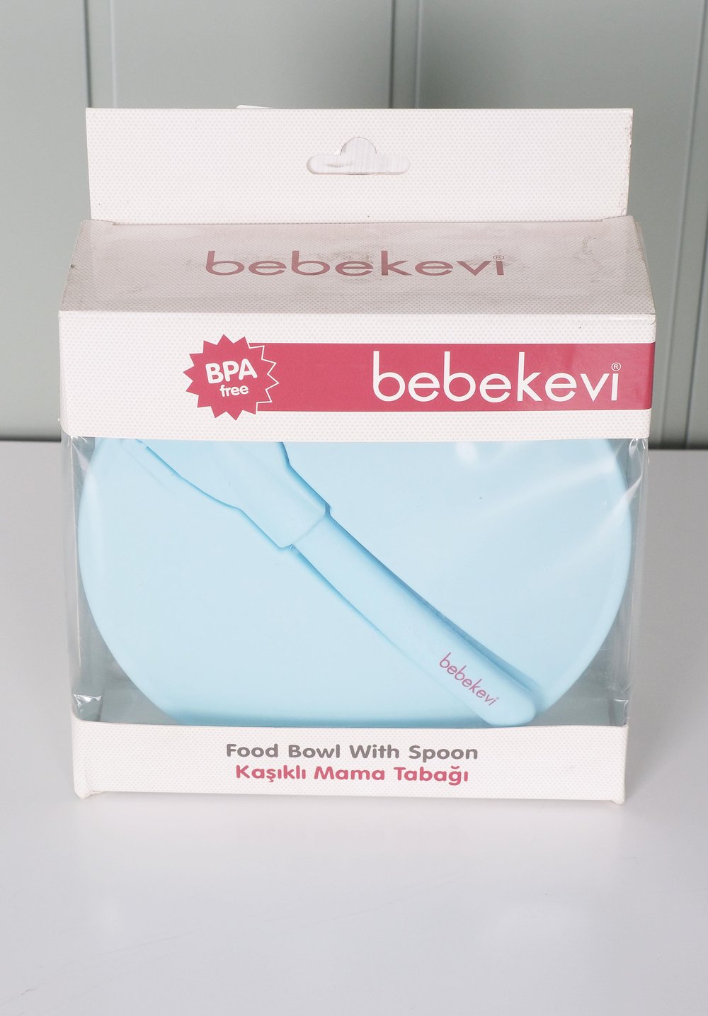 371659 Kaşıklı Mama Tabağı Mavi