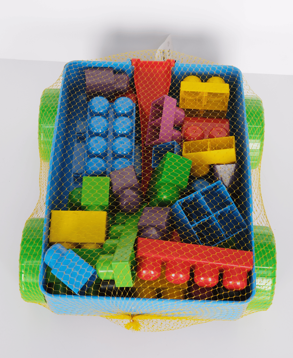 Çek Çek Oyuncak Arabalı Lego Parçaları Mavi