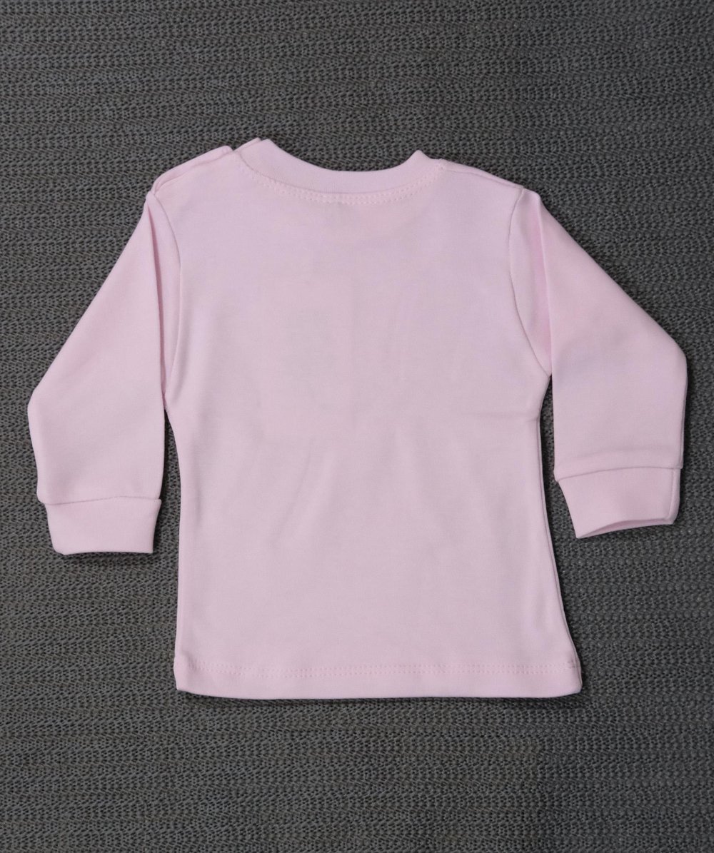 Düz Uzun Kollu Body Pembe