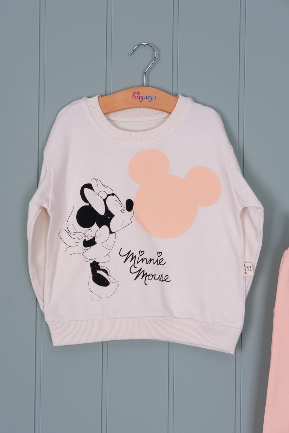 Minnie Mouse Desenli 2li Takım Somon