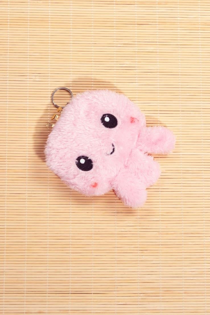 Sevimli Pembe Peluş Çanta Anahtarlık 