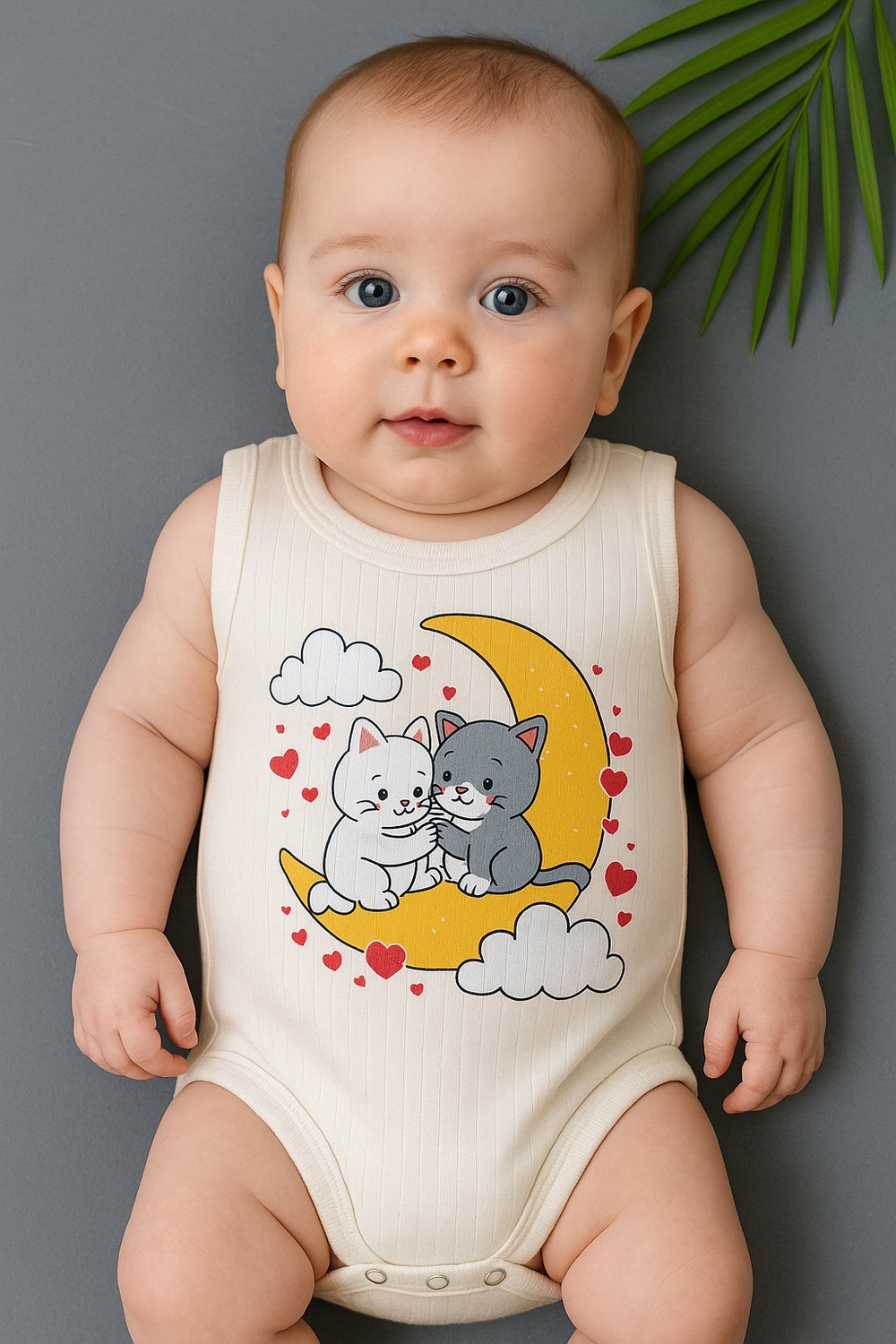 Unisex Ekru Body Çıtçıtlı Bisiklet Yaka Atlet Kol 