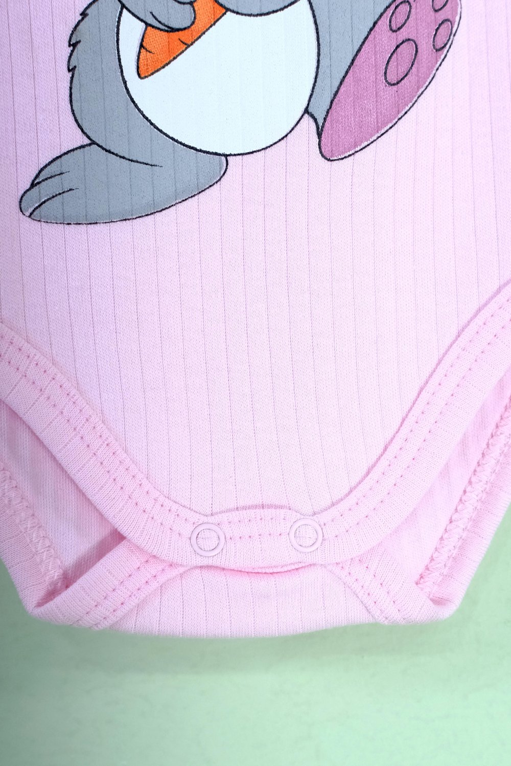 Unisex Tavşanlı Askılı Body Açık Pembe