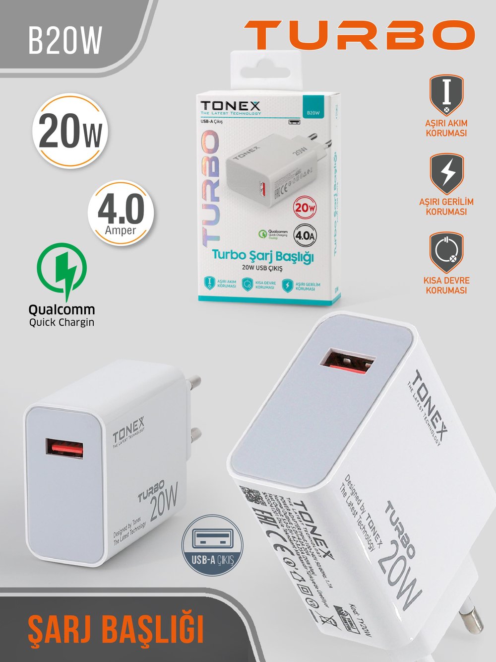 20 W Turbo Şarj Başlığı