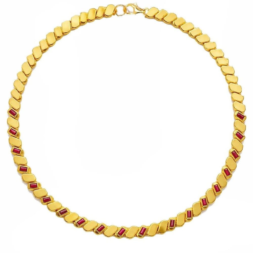 14 K Kadın Gümüş Kolye 925 Ayar Baget Taşl Tasarımlı 40 Cm Zincirli Kolye