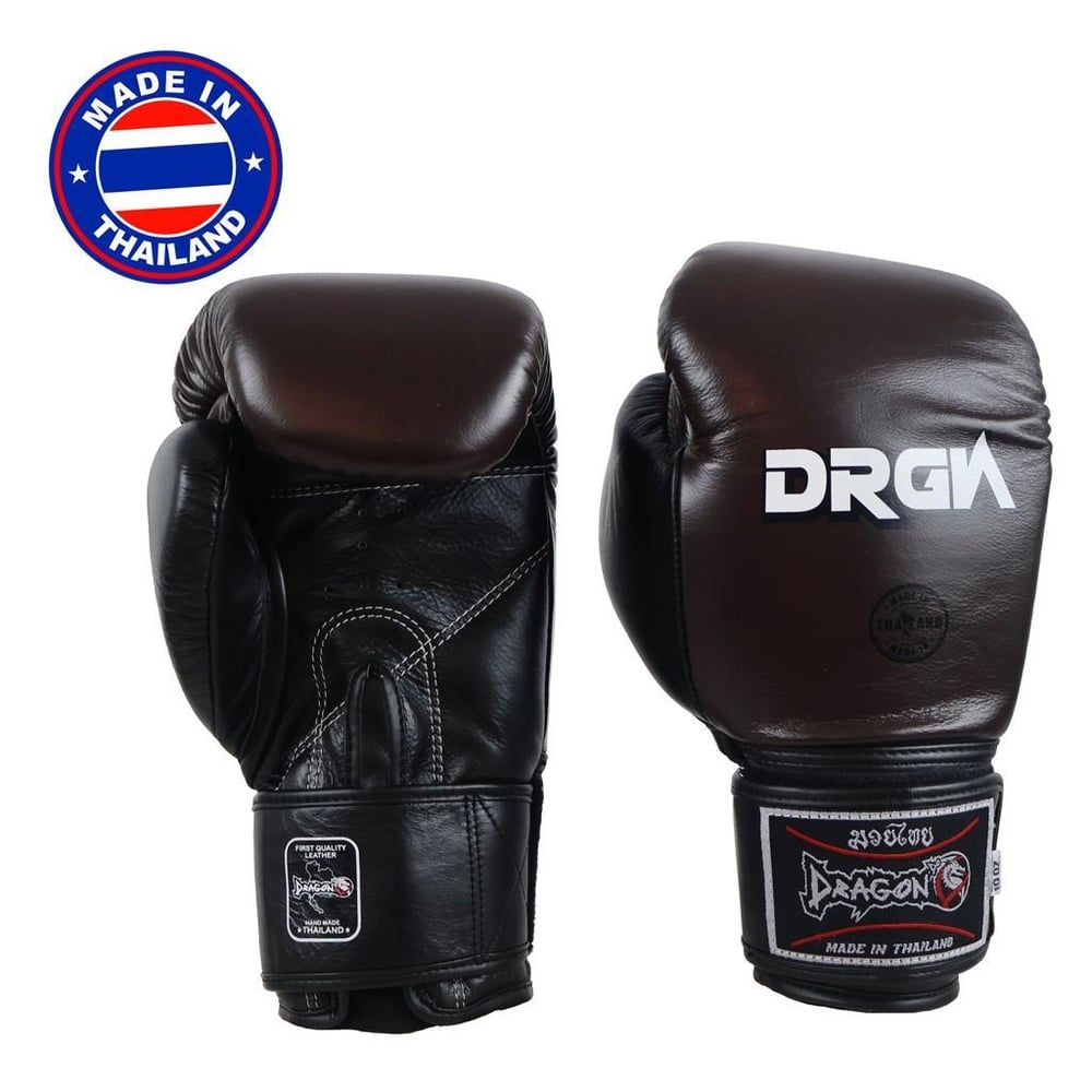 DragonDo DRGN-G4 Hakiki Deri Boks Eldiveni Muaythai Kick Boks Eldiveni Kahverengi