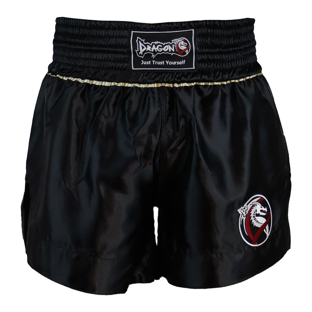 DragonDo MT3033 Muaythai Şortu Siyah Kick Boks Şortu