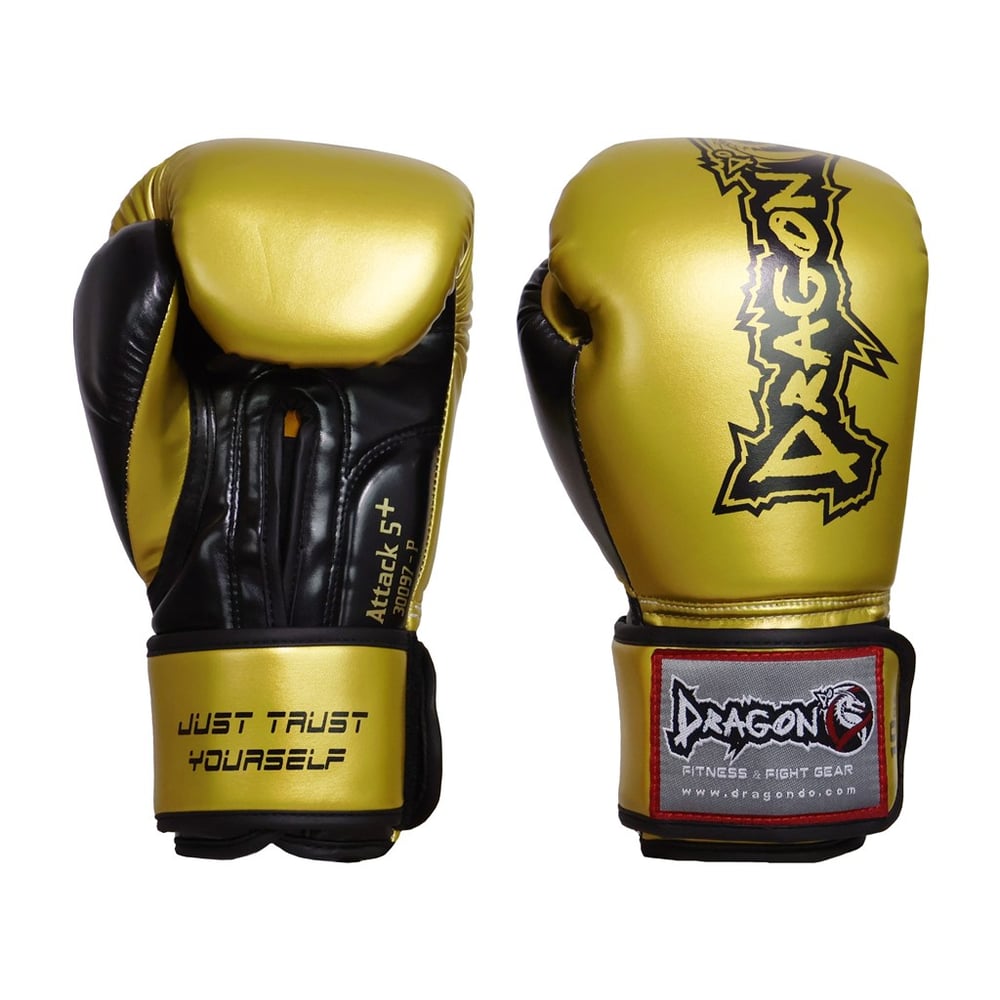 DragonDo 30097-P Attack-5 Plus Boxing Gloves Gold