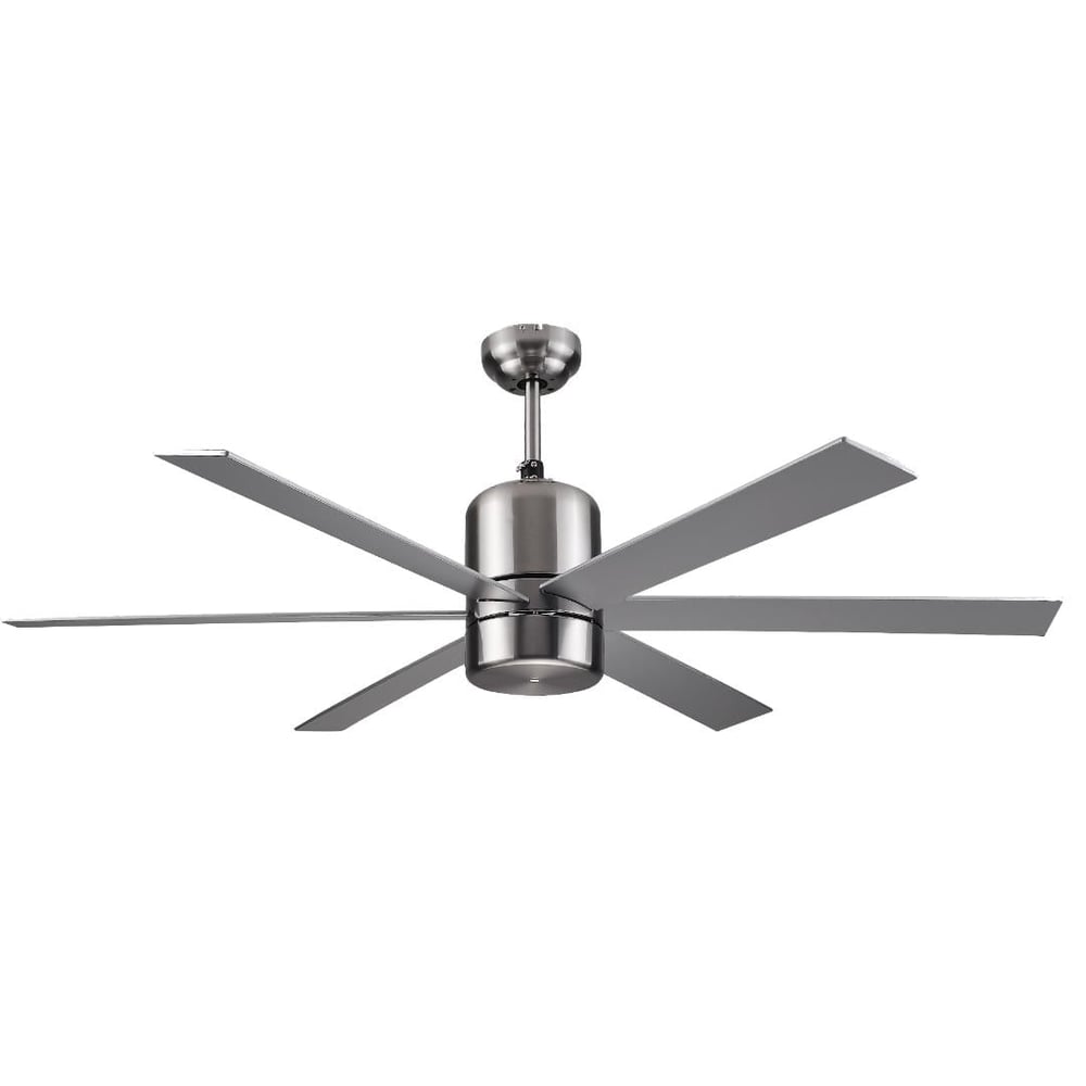 6 Kanatlı Gümüş Nikel Dekoratif Tavan Vantilatörü 60W KCF286