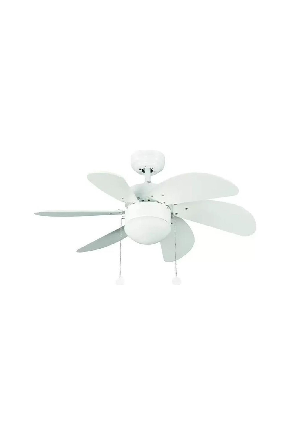 KCF281 60w 30 Inç Beyaz Altı Kanatlı Lambalı Ipli Tavan Vantilatörü